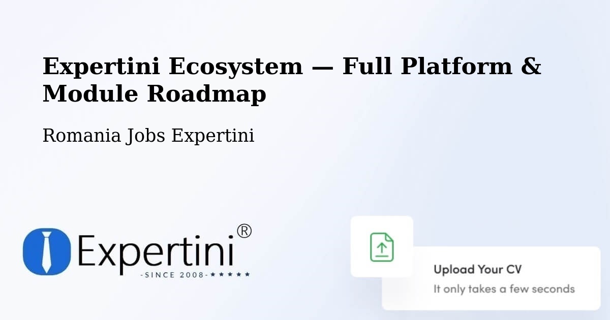 Expertini Ecosystem — Full Platform & Module Roadmap – Bilca